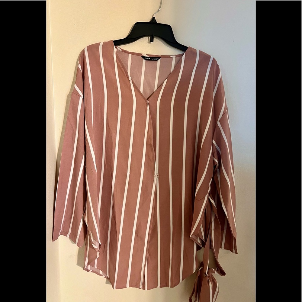 SHEIN lined wrap blouse